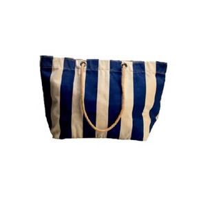 2022 été créateur de mode personnalisé toile rayure sac fourre-tout fermeture à glissière en gros plage sac à bandoulière - Product Image 6