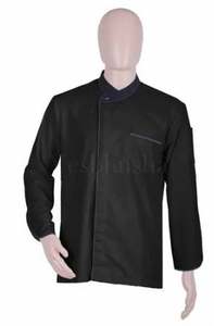 Chaqueta de Chef Unisex de Algodón con Estampado por Transferencia Térmica y Cierre de Botones de Manga Corta, con Detección de Agujas, para Uniforme de Cocina de Restaurante - Product Image 5