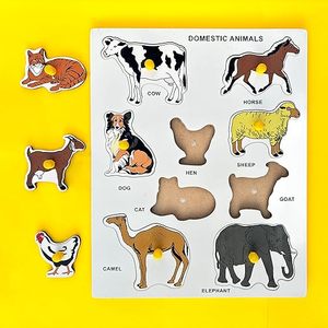 Juguetes Mother Touch - Tablero de Animales Domésticos de Madera: Aprende y Juega |   Juguete de Madera |   Juguetes para Bebés |   Juguete Educativo |   Ecológico - Product Image 2