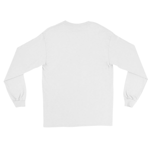 Camiseta unisex de manga larga blanca con gráfico bordado, cuello redondo, informal, mezcla de algodón, ropa de moda para el día a día. - Product Image 2