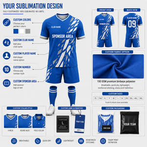 เสื้อฟุตบอลแขนสั้นพิมพ์ลายแบบซับลิเมชั่นตามสั่ง เนื้อผ้าโพลีเอสเตอร์ 100% ระบายอากาศได้ดี เทคโนโลยีดูดซับความชื้น รับผลิตแบบ OEM สำหรับสโมสร - Product Image 4