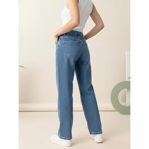 Women’s Summer Wide Leg Denim <b>Jeans</b> High Waist Straight Fit Casual Pants for Office, Vacation & Everyday Wear - Product Image 2