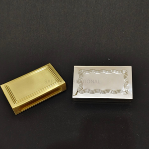 Classic Brass <b>Matchbox</b> Cover Sleeve With Embossed Design Durable Metal Holder For Household Use - Product Image 1