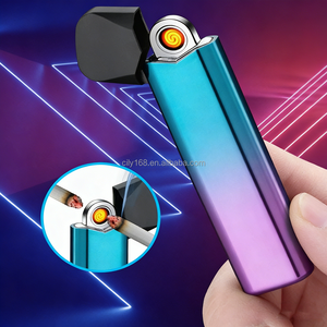 US Warehouse Turbo Rechargeable USB <b>Lighter</b> Custom Logo Printed Flame Fast Shipping Cigarette Case <b>Lighter</b> <b>Smoking</b> <b>Accessories</b> - Product Image 2