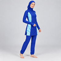 Ensemble Burkini Modeste 3 Pièces Personnalisé pour Femme, Tenue de Sport avec Poches, Ensemble de Gym Musulman à Séchage Rapide