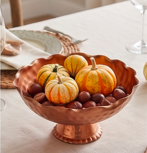Frutero de cobre martillado estilo vintage, hecho a mano, tazón decorativo de metal para exhibir en la encimera de la cocina y uso doméstico. - Product Image 2