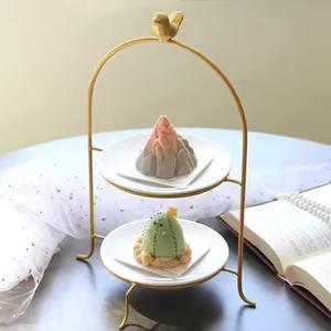 ชั้นวางขนมโลหะแบบหลายชั้นสำหรับวางโชว์ในร้านเบเกอรี่และงานจัดเลี้ยง - Product Image 4