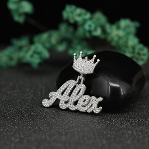 Custom Crown Name <b>Pendant</b> Necklace 925 Sterling <b>Silver</b> Diamond Look Iced Out Personalized Hip Hop Jewelry Luxury <b>Pendant</b> Wholesa - Product Image 1