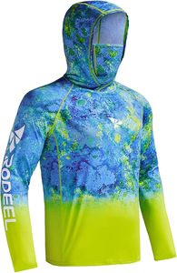 Hoodie de pêche unisexe à manches longues, coupe-vent, séchage rapide, UPF50, grande taille, en Spandex/Polyester, motif camouflage personnalisé, le plus vendu - Product Image 6
