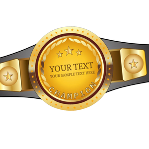 Cinturón de Campeonato Personalizable, Cinturón de Lucha Libre Dorado con Espacio para Texto Personalizado, Correa Negra de Alta Calidad y Diseño de Estrella - Product Image 4