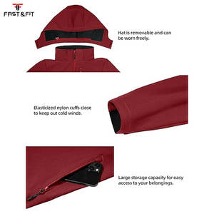 Veste matelassée imperméable pour femme, coupe-vent légère, softshell imprimé, tricotée, respirante, en polaire, pour l'automne - Product Image 6