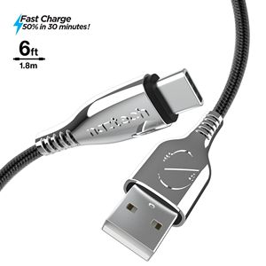 6ft Titanium Braided USB to USB-C <b>Data</b> <b>Cable</b> - Product Image 1