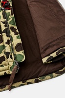 Gilet matelassé camouflage pour homme, idéal pour la chasse en extérieur, avec col montant côtelé, fermeture éclair intégrale, poches chauffe-mains et poches avant, chaud et isolé pour l'automne