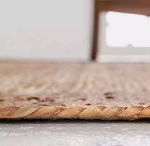 Alfombra de yute, alfombra trenzada de yute natural puro, hecha a mano, estilo rústico moderno, para sala de estar, hotel, oficina, uso comercial - Product Image 4