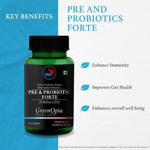 GreenOpia Pré- & Probiotiques Forte |   60 Capsules végétariennes |   Formule de soutien à la santé digestive - Product Image 2