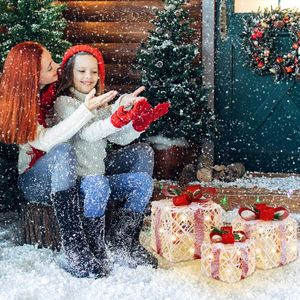 Juego de 3 Cajas de Regalo Navideñas Iluminadas con Decoraciones de Lazos Rojos - Product Image 6