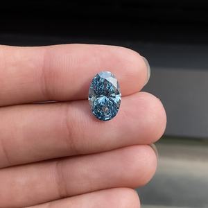 Diamante Azul de Corte Ovalado de 3.52 CT, Cultivado en Laboratorio, Color Vívido Fantasía, Certificado por IGI para la Elaboración de Joyas - Product Image 3