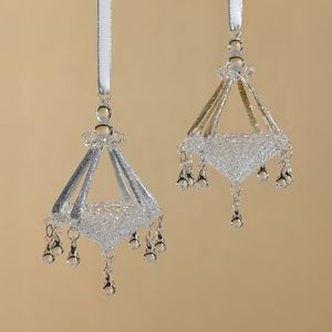กระดิ่งคริสต์มาสโลหะสีแดง ของตกแต่งแขวน งานฝีมือแบบดั้งเดิม - Product Image 4