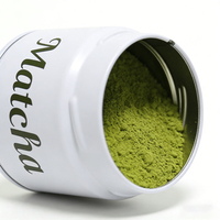Boîte à thé matcha japonaise en métal ronde mate, vide, hermétique, de luxe, personnalisée
