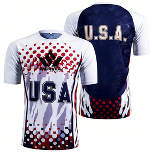 Maillot de football pour homme à manches courtes, imprimé par sublimation, col rond, évacuation de l'humidité, séchage rapide, coupe athlétique, maillot de football personnalisé pour équipe - Product Image 2