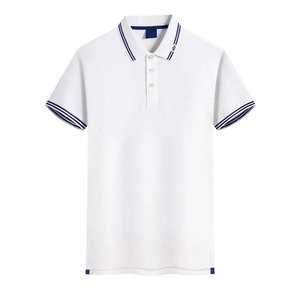 Camiseta Deportiva de Punto 100% Algodón para Hombre, Estilo Golf, Antiarrugas, Teñida con Hilo, con Patrón Sólido, Tipo Polo para Hombres de Negocios - Product Image 6
