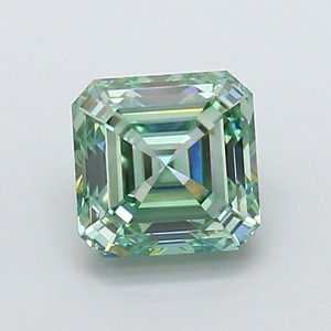 Diamant de laboratoire CVD vert intense fantaisie taille Asscher de 2,05 carats, clarté VS1, coupe excellente, pierre précieuse de luxe - Product Image 6