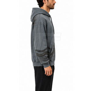 Sweats à capuche effet délavé, matière douce et respirante, parfaits pour l'été, tenues décontractées et style streetwear. - Product Image 5