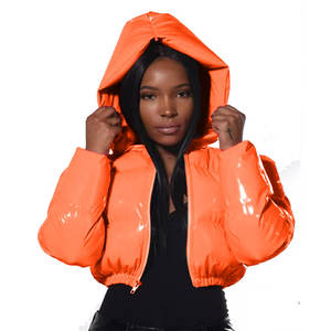 OEM ODM Custom Logo Winter <b>Down</b> <b>Coats</b> Padding Long Puffer <b>Coats</b> Shiny Bubble Women <b>Duck</b> <b>Down</b> cropped Jackets Women - Product Image 3