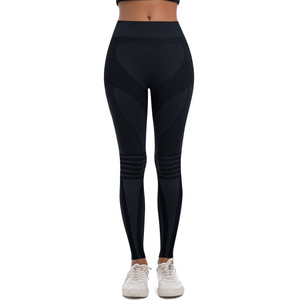 Wholesale Custom High Waisted Sports Workout Yoga Pants <b>Leggings</b> for Women Soft Polyester Gym Fitness <b>Leggings</b> <b>With</b> <b>Pockets</b> - Product Image 2