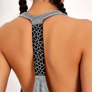 Débardeur de sport pour femme, push-up, dos nu, respirant, séchage rapide, 100% coton, col rond, vente en gros - Product Image 2