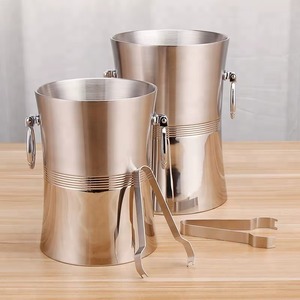 Cubo de Hielo de Acero Inoxidable de Diseño Redondo Moderno, Resistente al Óxido, Enfriador de Bebidas para Fiestas, Venta Caliente - Product Image 4
