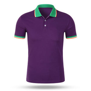 เสื้อโปโลผู้ชายสีดำ แขนสั้น คอปกตัดสี แต่งขอบสีส้ม ลำลอง ทรงปกติ ผ้าถัก สีพื้น - Product Image 3