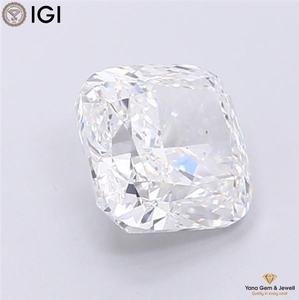 Diamant de laboratoire CVD couleur E, clarté VS2, 4,00 carats, forme coussin carrée, certifié IGI, idéal pour les bijoux de mariage - Product Image 6