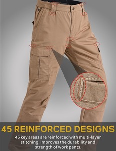 Pantalons de travail durables, panneaux de genou renforcés, vêtements de travail industriels, usine - Product Image 2