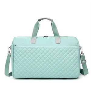 <b>Small</b> Custom Weekend Duffle <b>Bag</b> for Girls Black <b>White</b> and Orange with Zipper Closure Option - Product Image 3