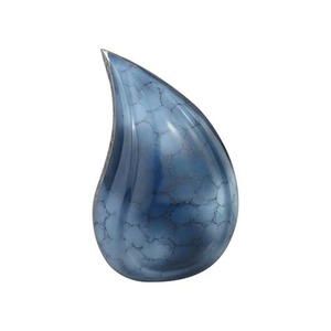 Urna Funeraria Azul en Forma de Lágrima para Cenizas Humanas Adultas, Diseño Decorativo Personalizable, Urna Conmemorativa en Forma de Lágrima para Cenizas Masculinas - Product Image 2