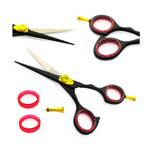 Customized Haircutting Scissors Gold & Black Sharp Hair Cutting <b>Barber</b> Salon Trimming Shears Hairdressing Scissors Logo - Product Image 1