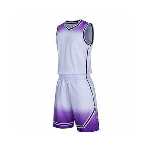 Uniforme de Baloncesto para Hombre, Última Tendencia, Totalmente Personalizado, Ligero, Fácil de Usar, Transpirable, de Poliéster y Elastano, Manga Corta - Product Image 1