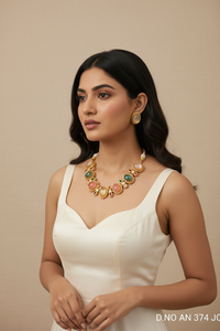 Hot Selling Women's Fashion <b>Set</b> Gold Plated Alloy <b>Crystal</b> Rhinestone Pearl Necklace Earring Romantic Water Drop Anniversary - Product Image 3
