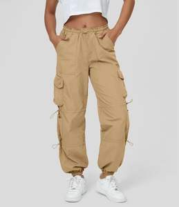 Pantalon cargo pour homme délavé à l'acide, écologique, taille haute, poches utilitaires, décontracté, streetwear, coupe ample, tendance, vêtement de travail - Product Image 6