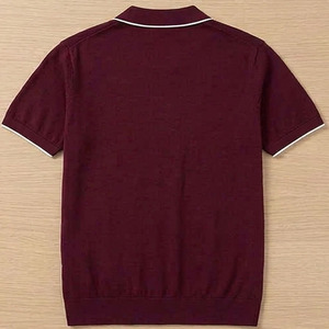 Polo homme léger coupe ajustée décontracté avec col à bordure blanche et patte de boutonnage à 3 boutons pour l'été - Product Image 3