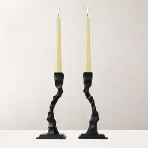 Porte-bougie en fer artistique, décoration élégante faite à la main pour tables de luxe, soirées romantiques et intérieur contemporain - Product Image 6