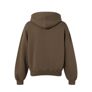 Wholesale <b>Brown</b> Zip up Streetwear Hip Hop Men's Hoodies Oversized Loose Sweatshirts Unisex Hoodies for Man - Product Image 2