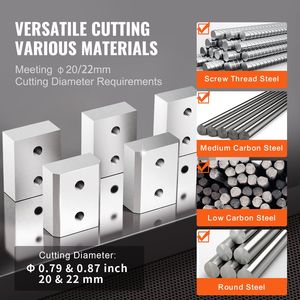 Lame di Ricambio per Tagliabarre Elettrico, 6 Pezzi, Diametro di Taglio 20/22mm, HRC58-60, Lame Idrauliche Industriali da 12 Pollici - Product Image 3