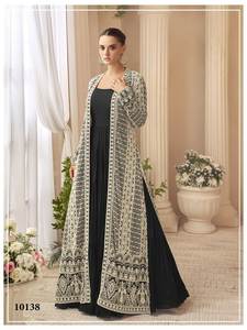 Diseñado para celebrar la belleza de la moda islámica modesta, traje salwar largo con bordado elaborado en el mejor color para novias 2026 - Product Image 5