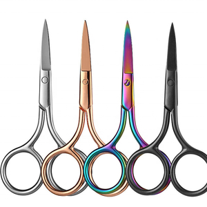 Ciseaux de maquillage professionnels de précision en acier inoxydable, conçus pour le modelage des sourcils, la coupe des poils du visage, la beauté - Product Image 6