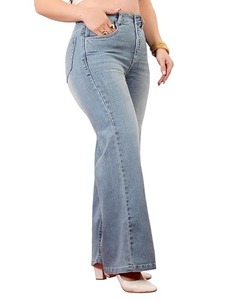 Women's <b>Boot</b> Cut Jeans Charcoal Graphite Slate Denim Eco-Friendly Washable Knee-Length Vintage Style - Product Image 2
