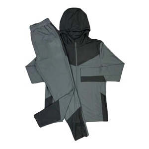 Ensemble de survêtements de sport pour femmes 2026 en gros, coupe-vent deux pièces avec fermeture éclair, logo imprimé et brodé, doublure en maille unie - Product Image 1