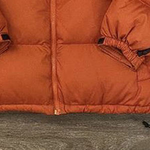Veste matelassée en polaire épaisse orange pour homme, coupe-vent, fermeture éclair, col roulé, vêtements d'hiver décontractés, rembourrage 100% polyester - Product Image 3