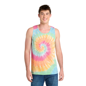 Débardeur tie-dye pour homme, col rond, sans manches, décontracté, pour l'été, en tricot - Product Image 1
